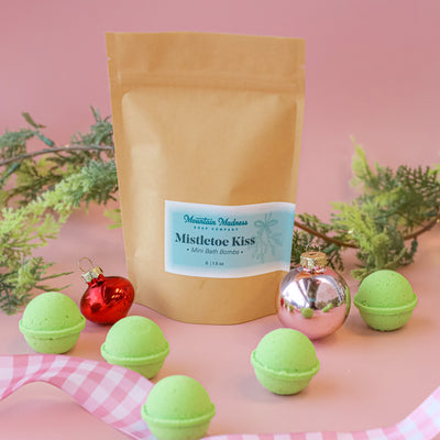 Mini Bath Bombs- Mistletoe Kiss (set of 6)