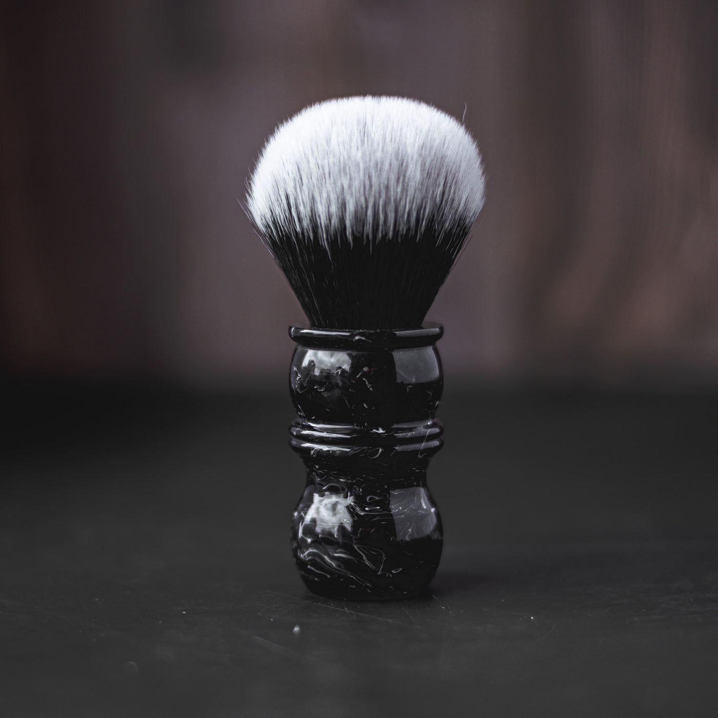 Black Marble Synthetic Shaving Brush