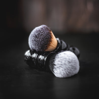 Black Marble Synthetic Shaving Brush